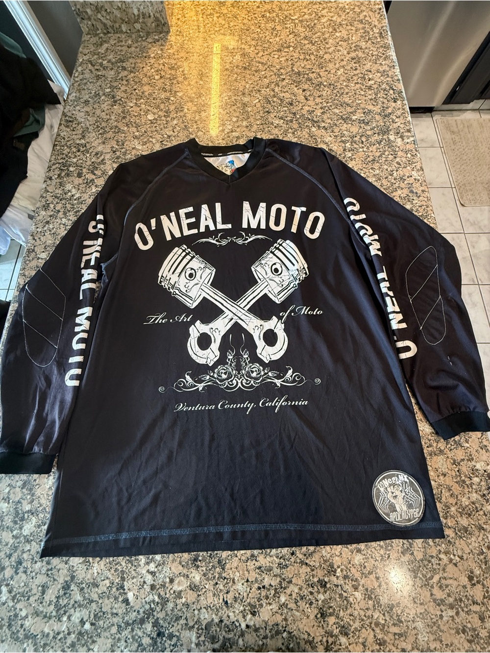 O'NEAL MOTO Black Graphic Long Sleeve Jersey